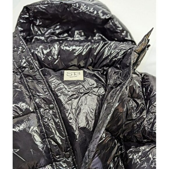 S13 Women's Lexie Black Hooded Water-Resistant Puffer Coat Size S (MSRP $300) - Picture 6 of 10